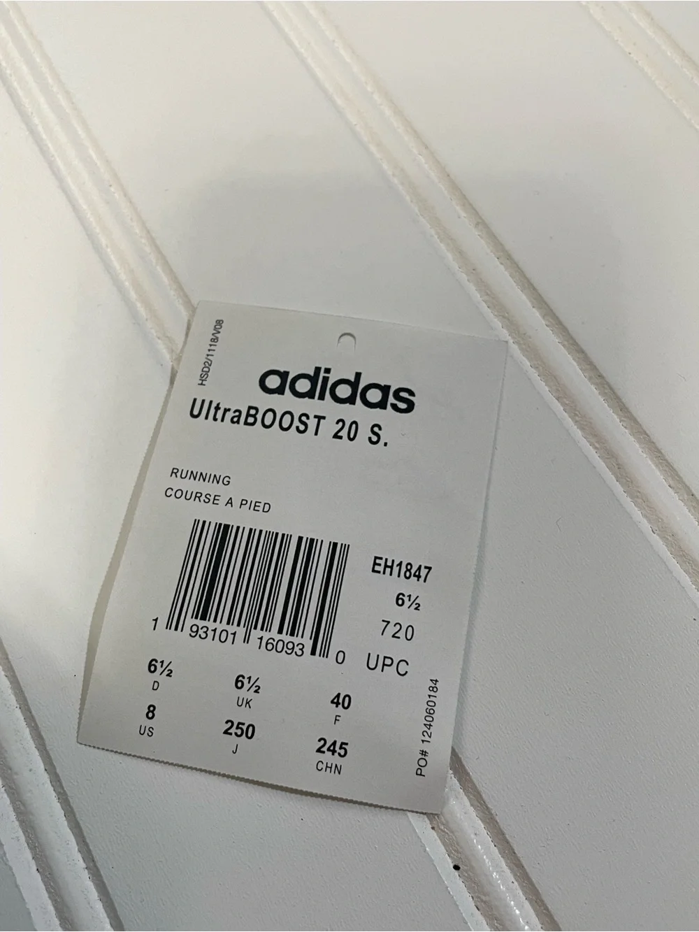 Adidas Stella McCartney Ultraboost 20 S. White/Black 8 Running Course A Pied